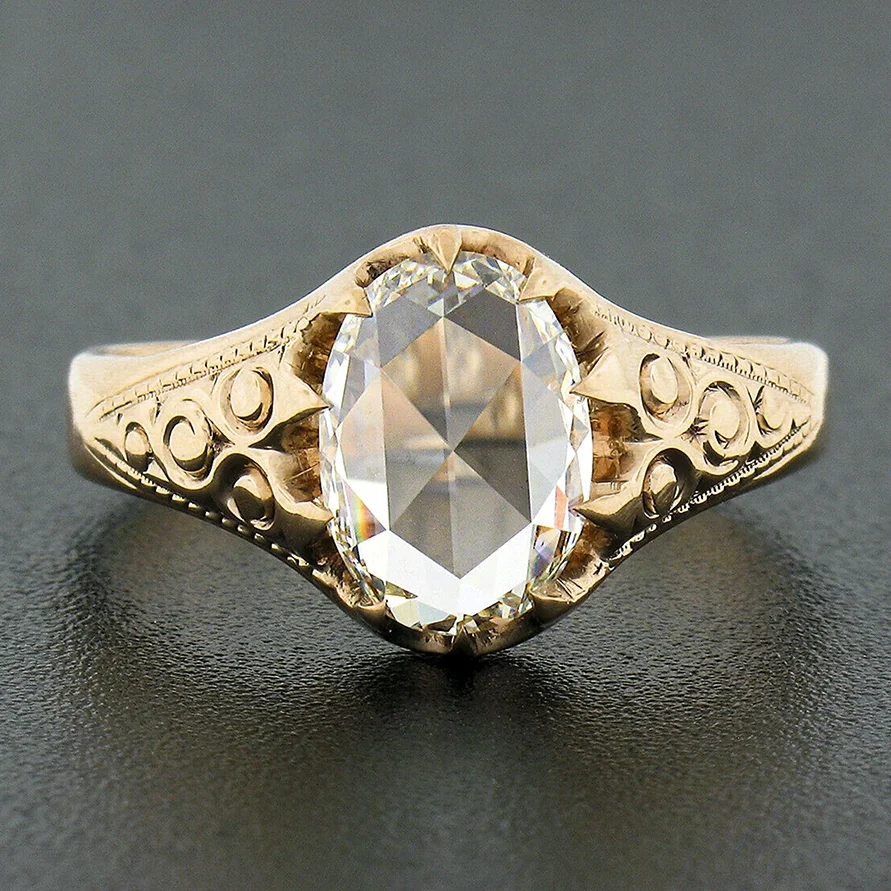 A Victorian 14-karat yellow-gold antique engagement ring